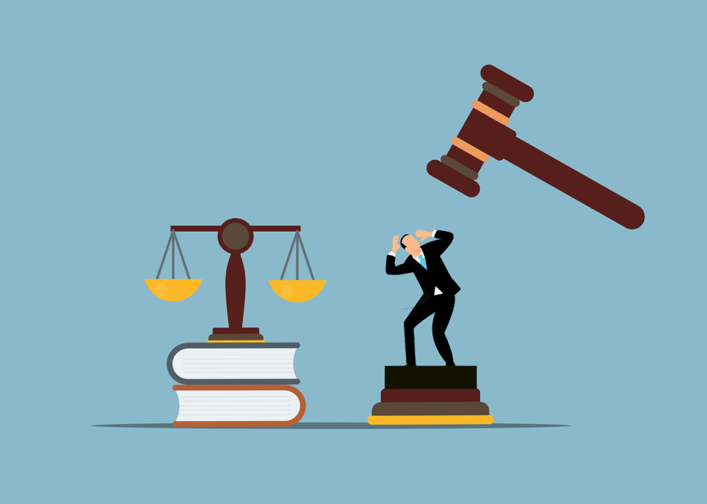 Legal books and a judge's gavel