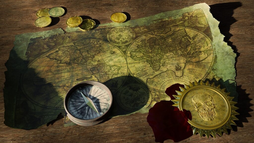 Old map and archival photos